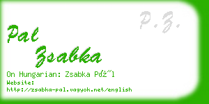 pal zsabka business card